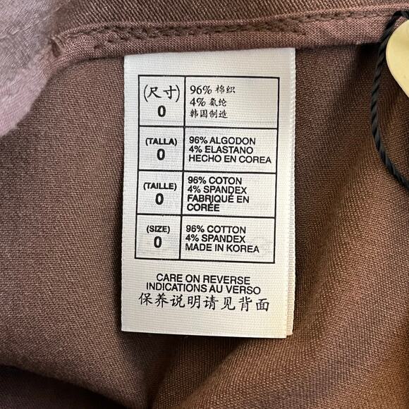 Max Studio Mid-Rise Straight Leg Stretchy Brown Pants NWT Size 0 - Picture 12 of 13